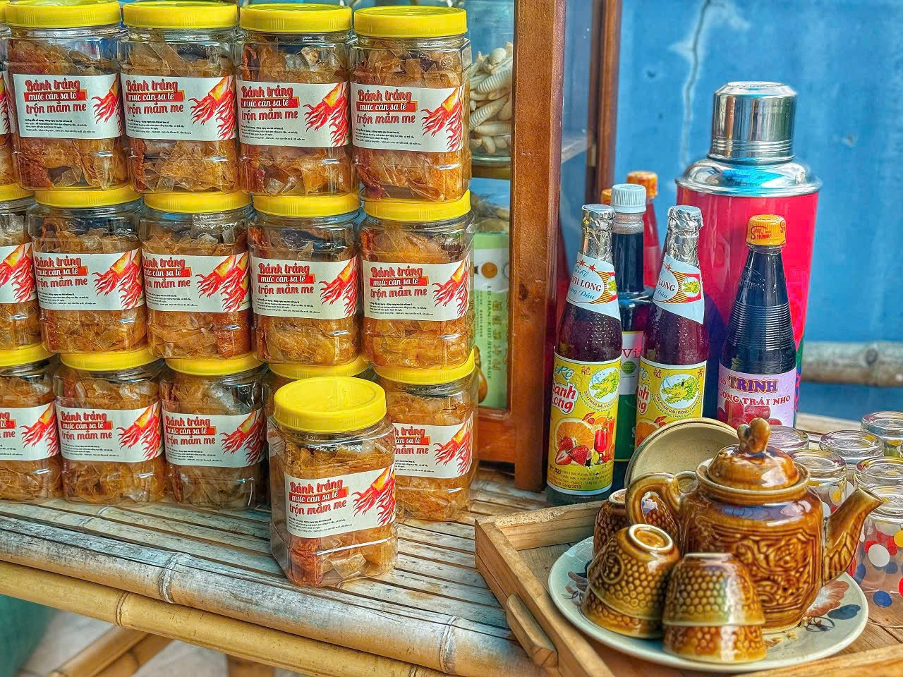 Mực Cán Sate Trộn Mắm Me Hũ