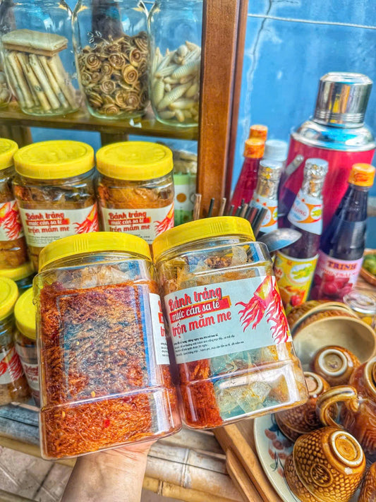 Mực Cán Sate Trộn Mắm Me Hũ