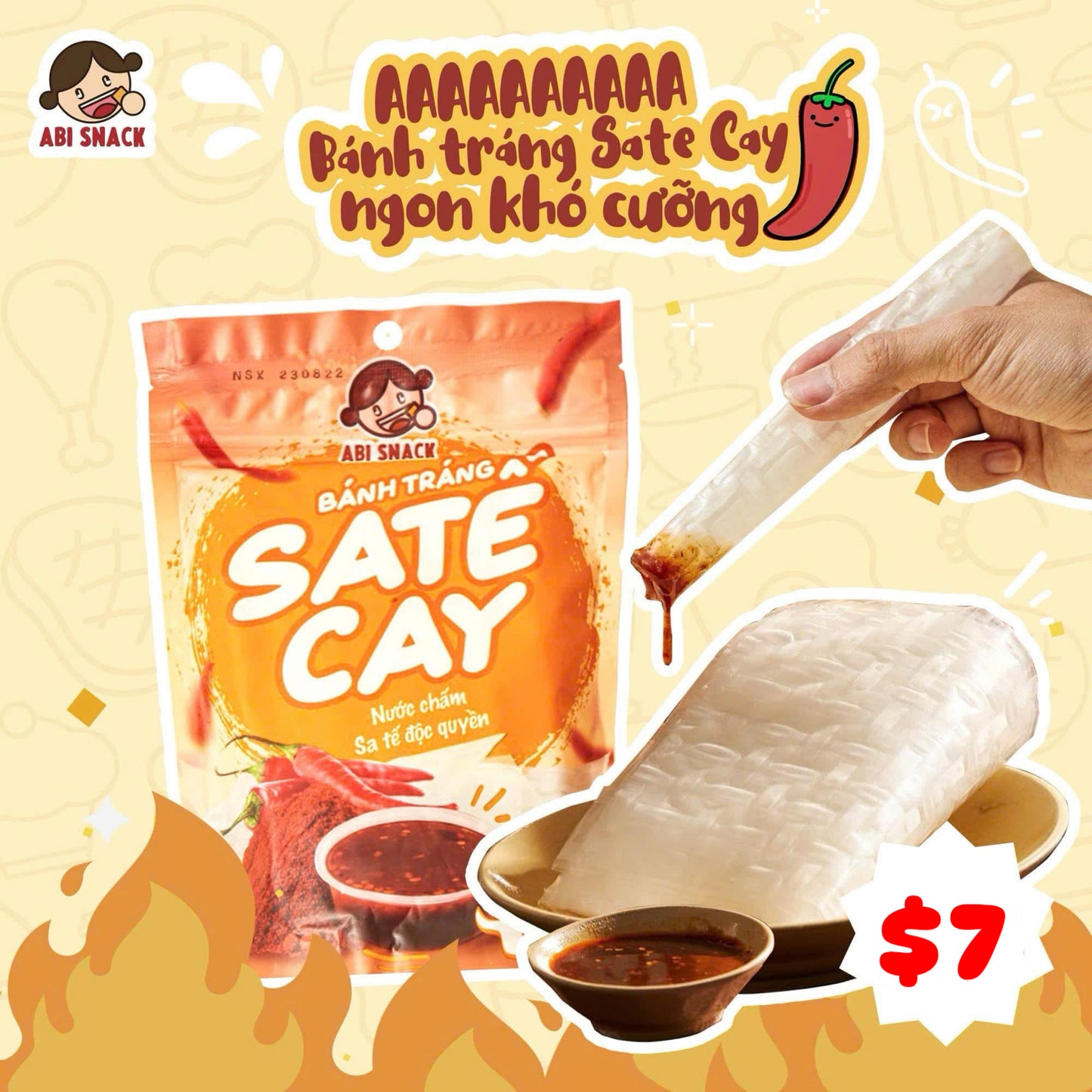 Bánh Tráng Sate Cay ABI