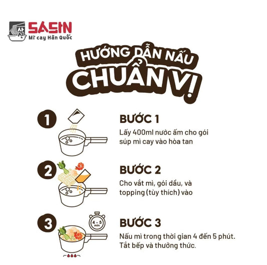 Mì Cay Sasin 3 Gói